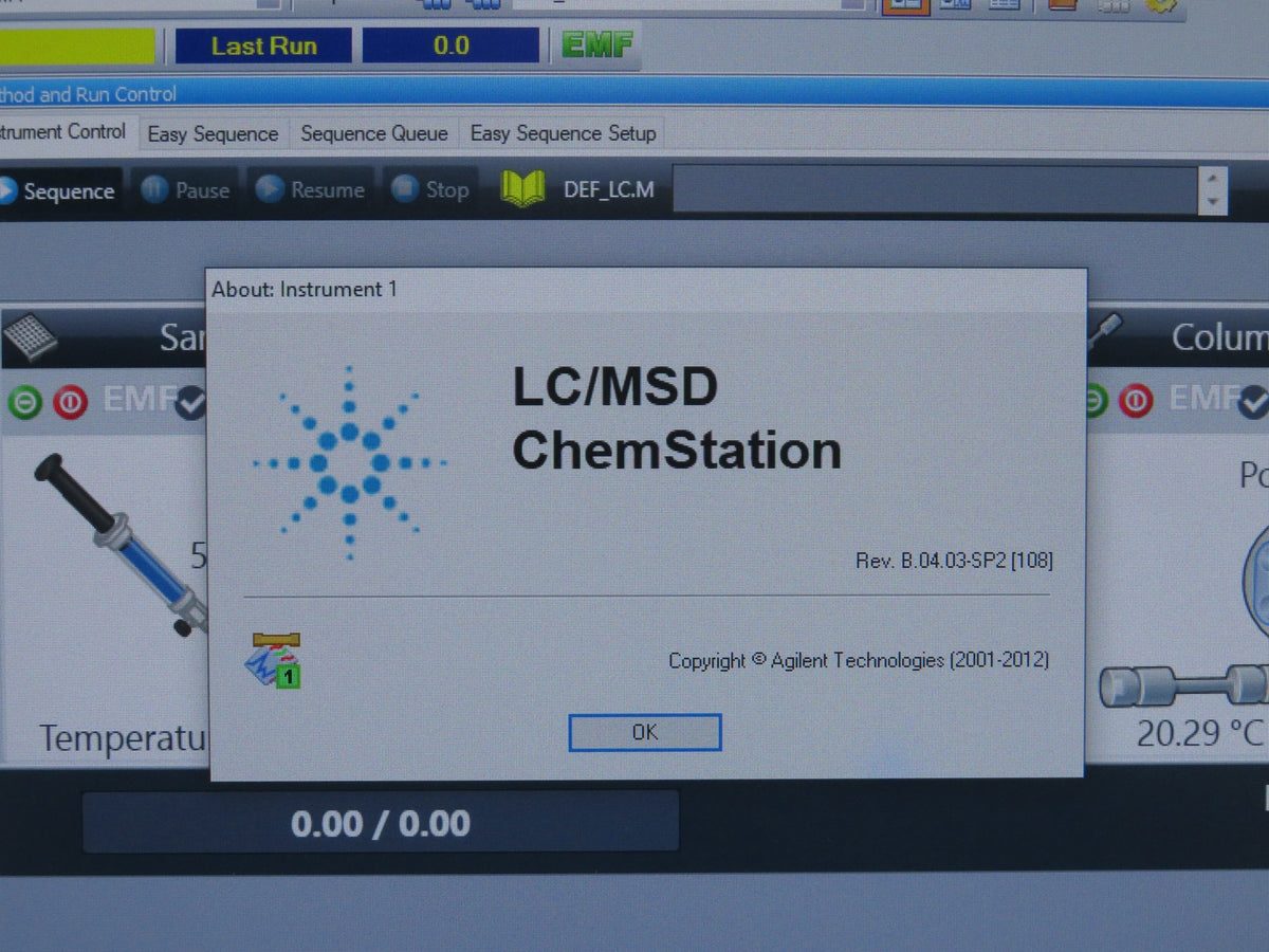 Agilent 6130B Single Quadrupole Mass Spectrometer w/ 1260 Infinity I LC System