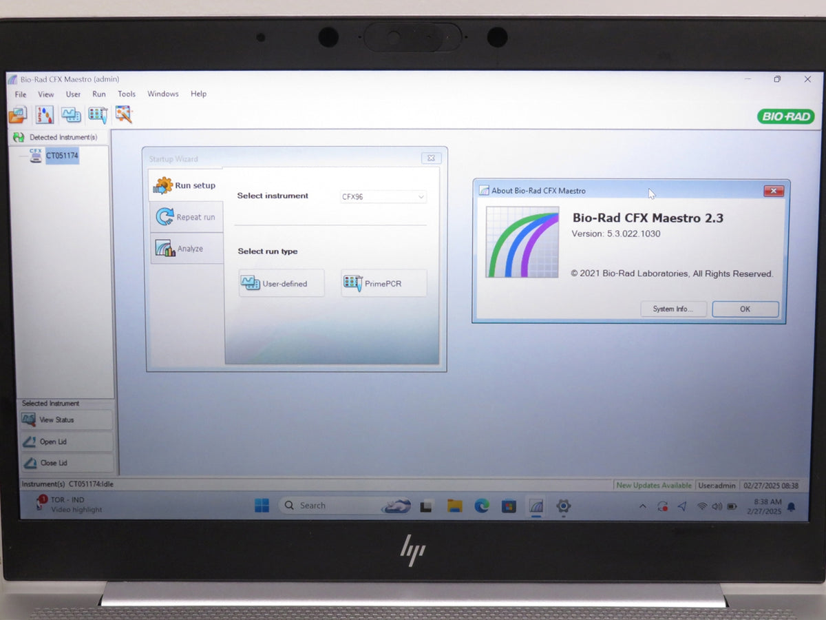 Biorad CFX96 Touch Real-Time PCR System w/ CFX Maestro Software