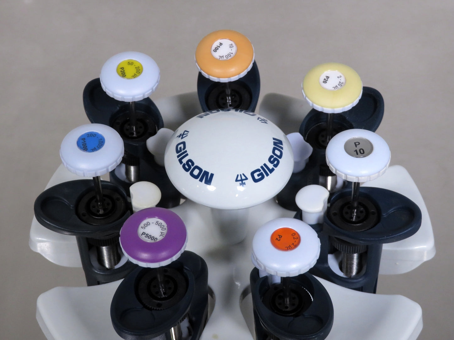 Gilson P2, P10, P20, P100, P200, P1000, P5000 Pipette Set Classic Large Plunger