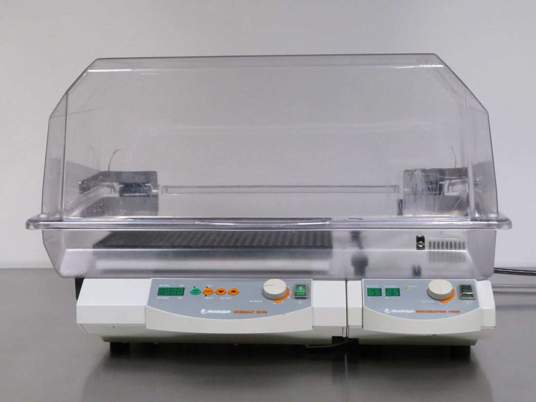 Heidolph Unimax 1010 Orbital Shaker w/ Heating Module and High Incubator Hood