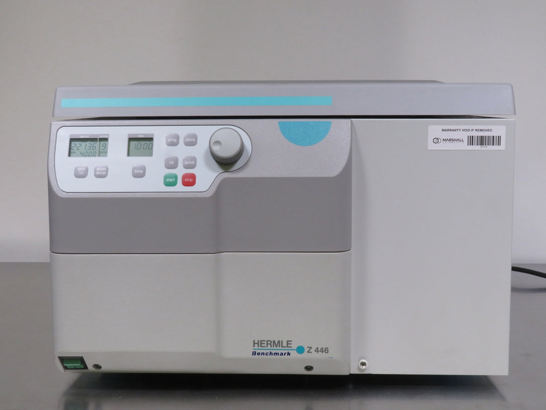 Hermle Z446 Centrifuge w/ 221.36 Swing Bucket Rotor & Microplate Buckets
