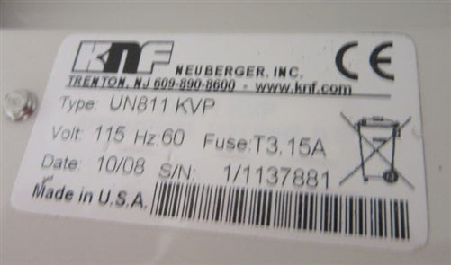 KNF Neuberger UN811 KVP Diaphragm Pump