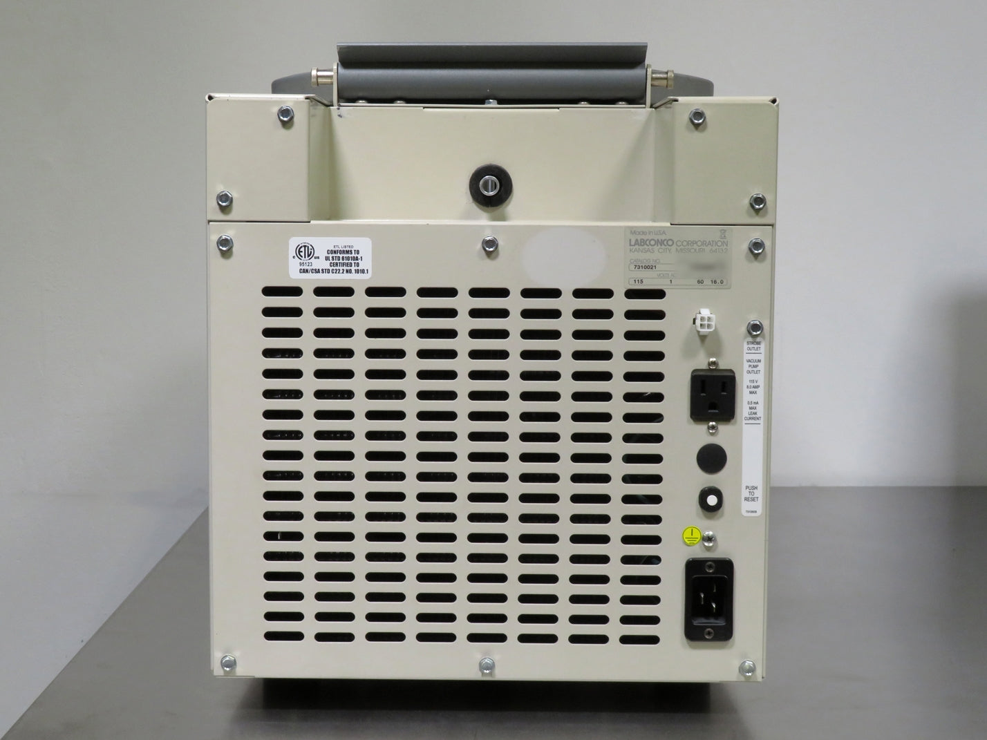 Labconco Refrigerated CentriVap Vacuum Concentrator System w/ -84C Cold Trap